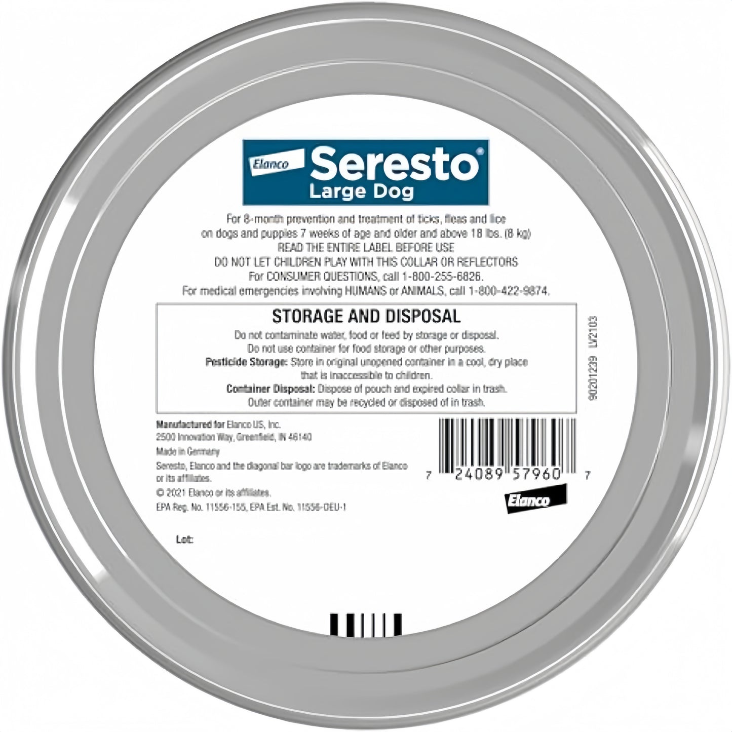 Elanco Seresto Flea and Tick Collar for Dogs