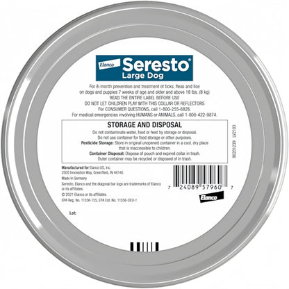 Elanco Seresto Flea and Tick Collar for Dogs